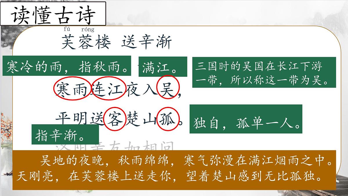 （结合语文作业本设计）统编版小学语文四年级下册22.古诗三首课件三课时第6页