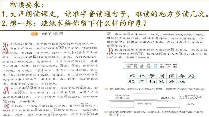 【教学评一体化设计】统编版小学语文三年级下册10.纸的发明课件两课时第8页