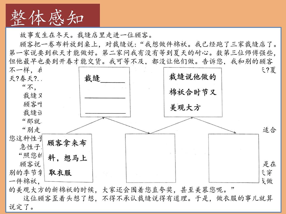 【教学评一体化设计】统编版小学语文三年级下册25 慢性子裁缝和急性子顾客 课件两课时第8页