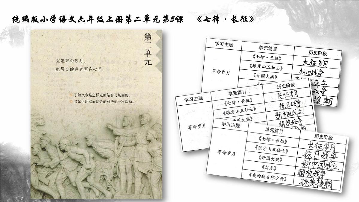 六年级上册第5课《七律·长征》第一课时 课件第1页