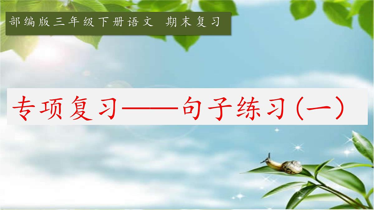 5.三年级下册句子复习一课件第1页