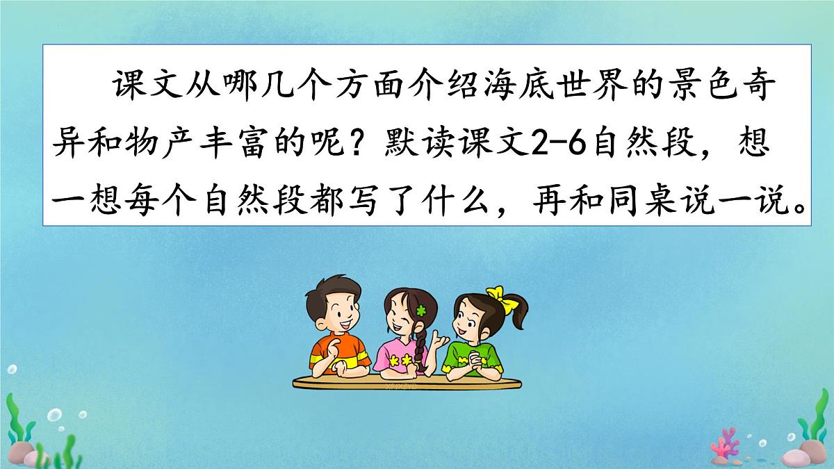 统编版语文三年级下册第23课《海底世界》课件第7页
