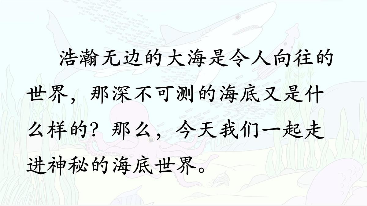 统编版三年级语文下册《23 海底世界》课件第3页