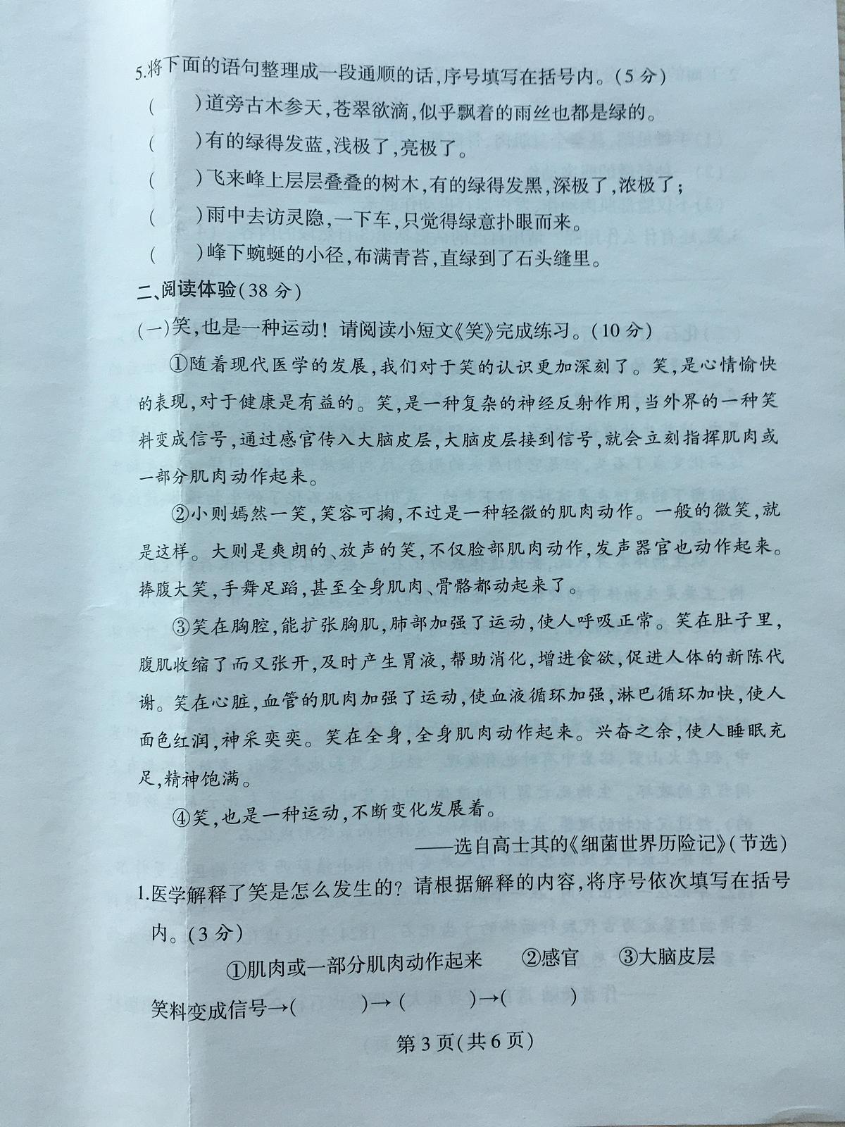 河南省郑州市二七区2023-2024学年第二学期四年级语文期末检测卷（pdf,无答案）第3页