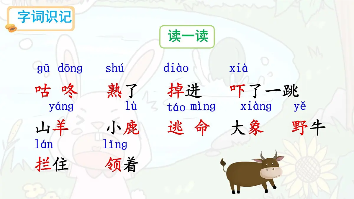 统编版一年级语文下册教学课件《19 咕咚》第4页
