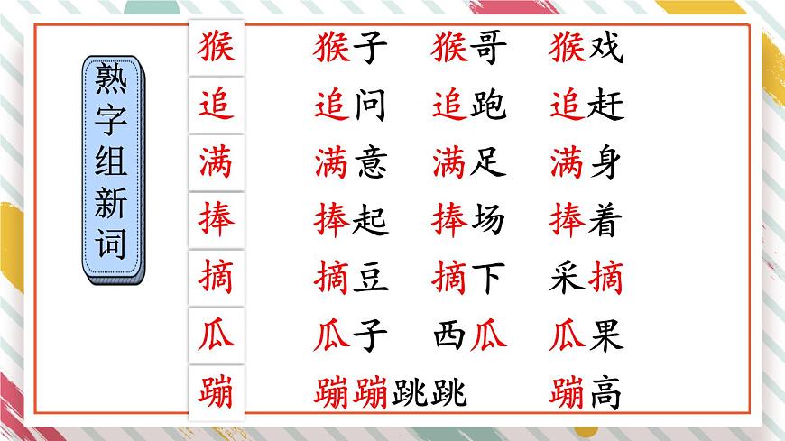 统编版一年级语文下册《17 小猴子下山》课件第7页