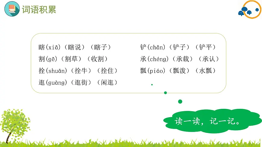 2024--2025年部编版小学语文五年级下册第一单元复习课件第8页