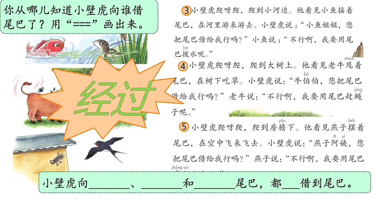 小学 语文 统编版（2024）一年级下册8.20 小壁虎借尾巴 课件第6页