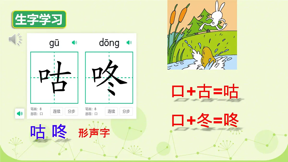 小学语文统编版（2024）一年级下册8.19 咕咚 课件第3页