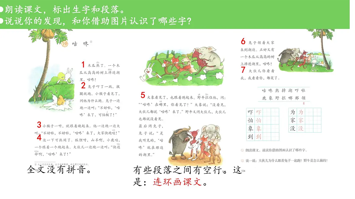 小学语文统编版（2024）一年级下册8.19 咕咚 课件第4页