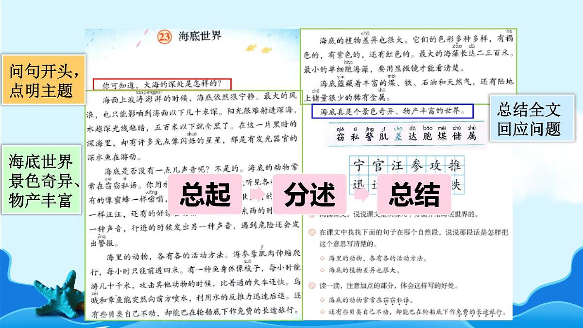 2025年春三年级语文下册第23课《海底世界》课件（统编版）第7页