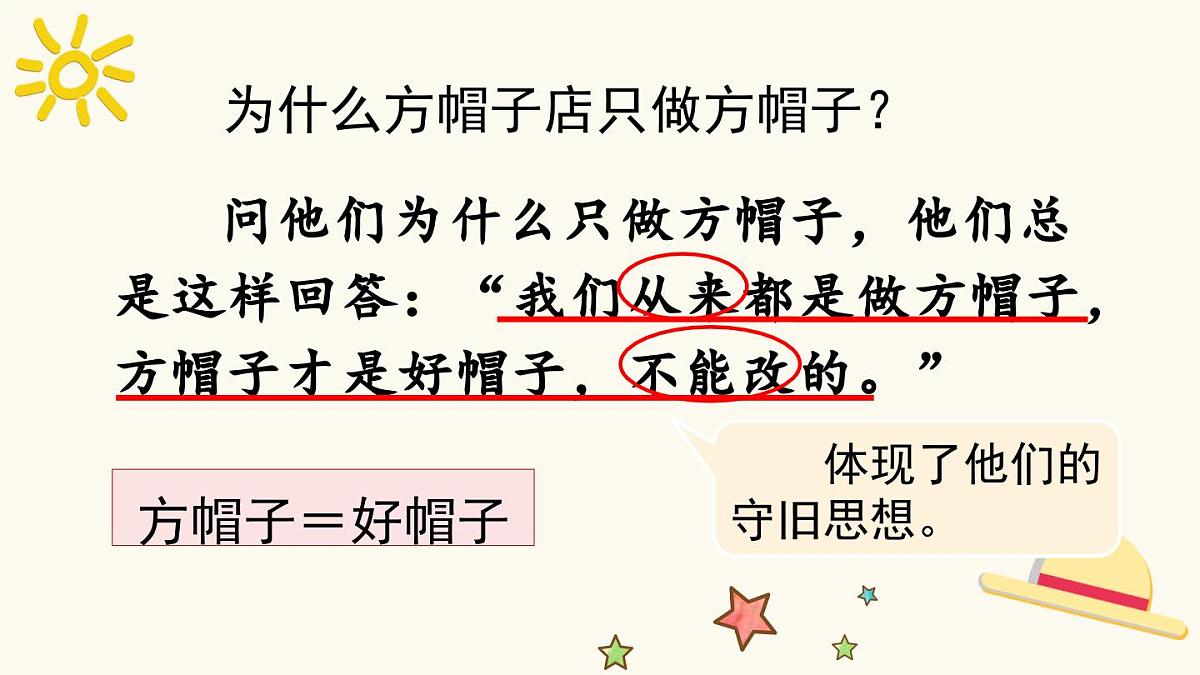 2025年春三年级语文下册第26课《方帽子店》课件（统编版）第7页