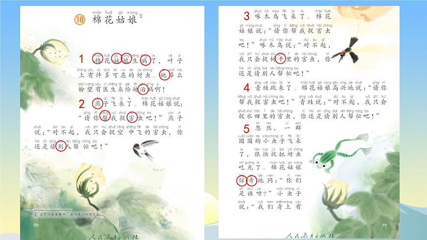 小学 语文 统编版（2024）一年级下册8.18 棉花姑娘 课件第4页