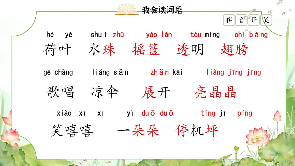 小学语文统编版（2024）一年级下册6.12 荷叶圆圆 课件第8页