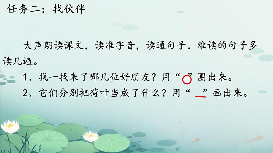 小学语文统编版（2024）一年级下册6.12 荷叶圆圆 课件第3页