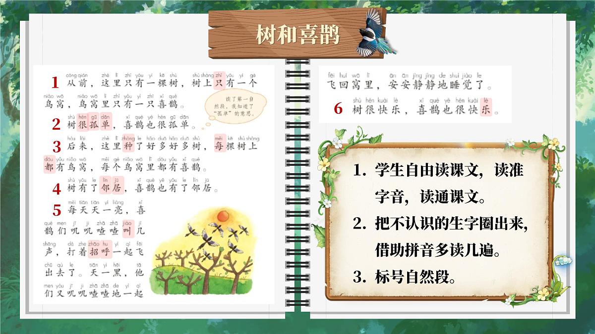 部编版2025一年级下册语文5《树和喜鹊》课件第8页