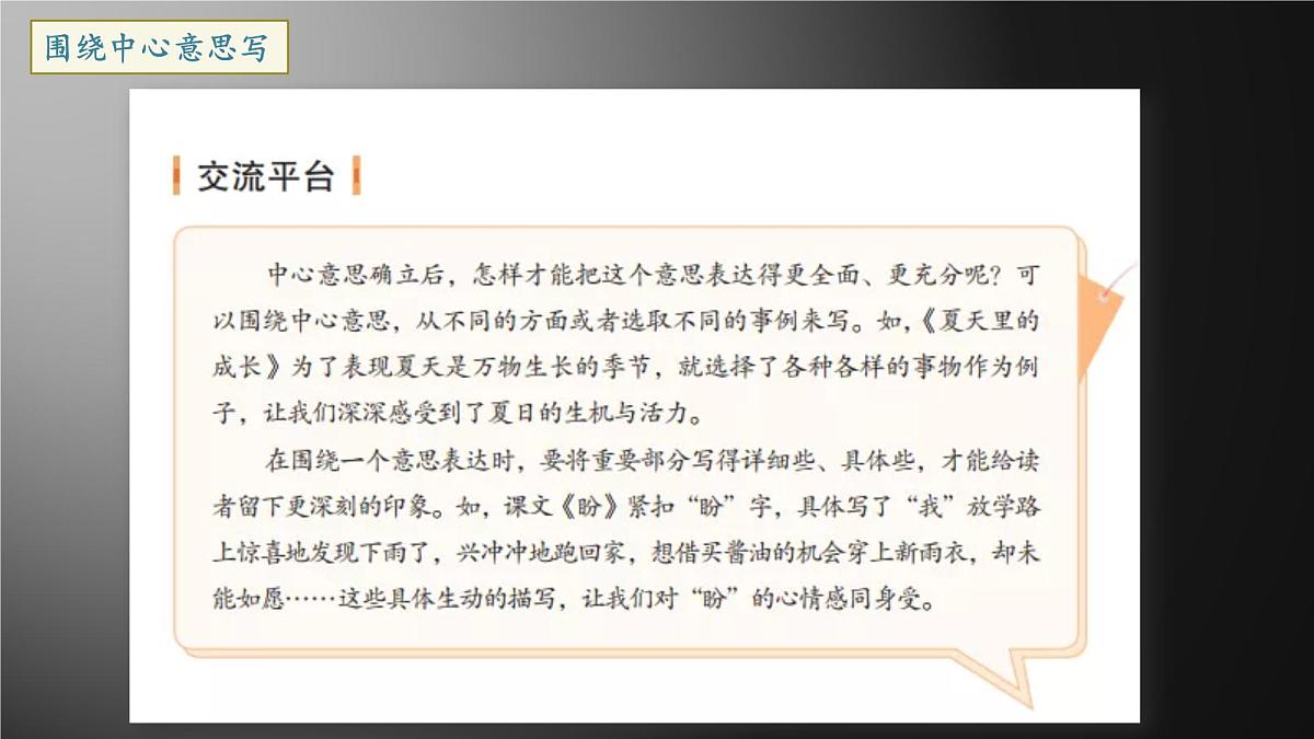六上《围绕中心意思写》课件第8页