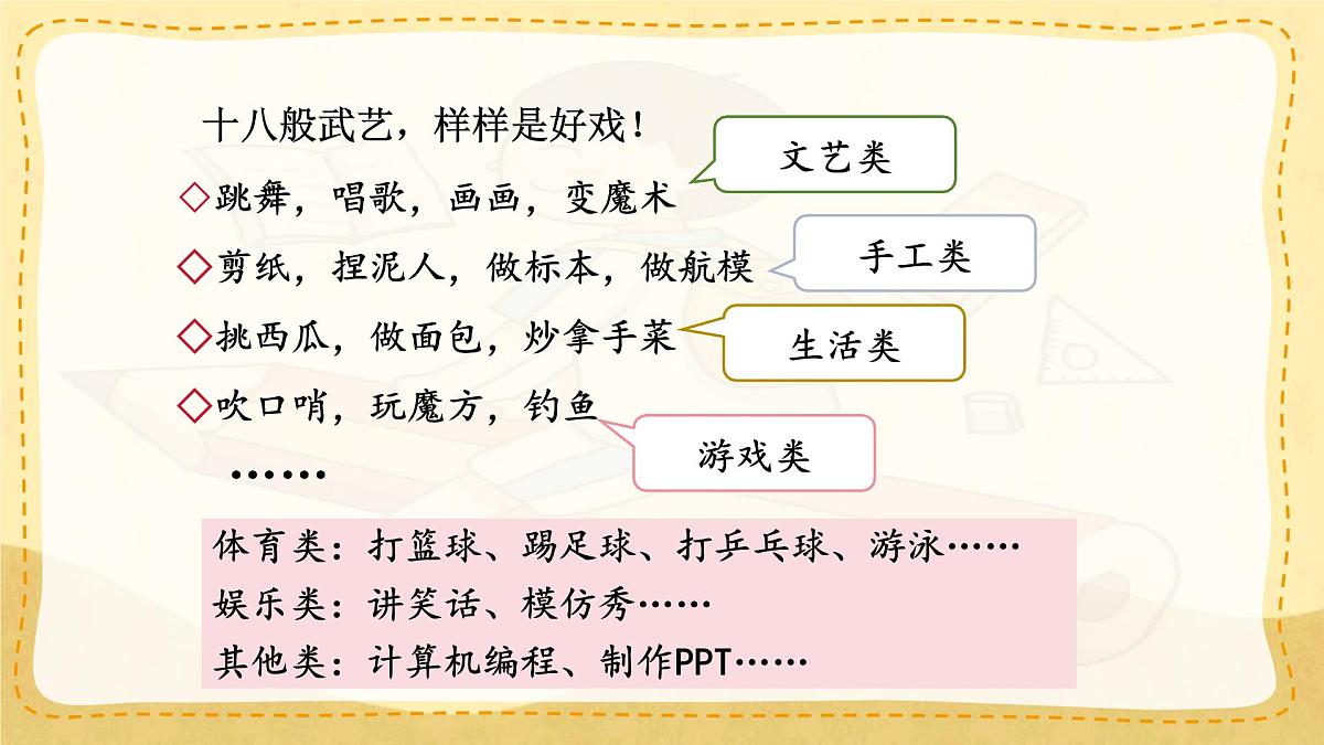 小学六年级语文上册教学课件《第七单元习作：我的拿手好戏》第5页