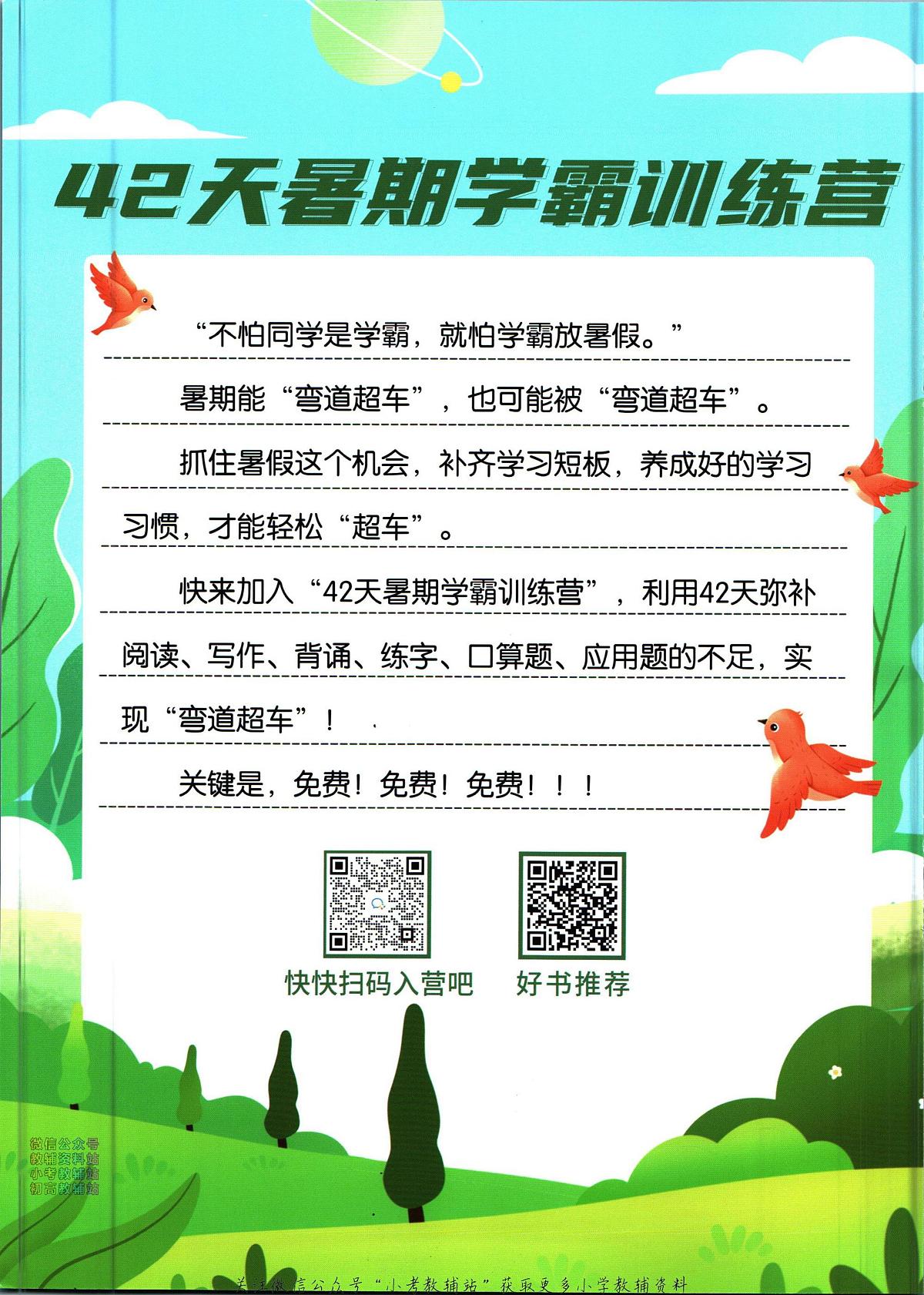 暑假作业暑假应用题三年级下学期衔接数学复习期末试卷语文第2页