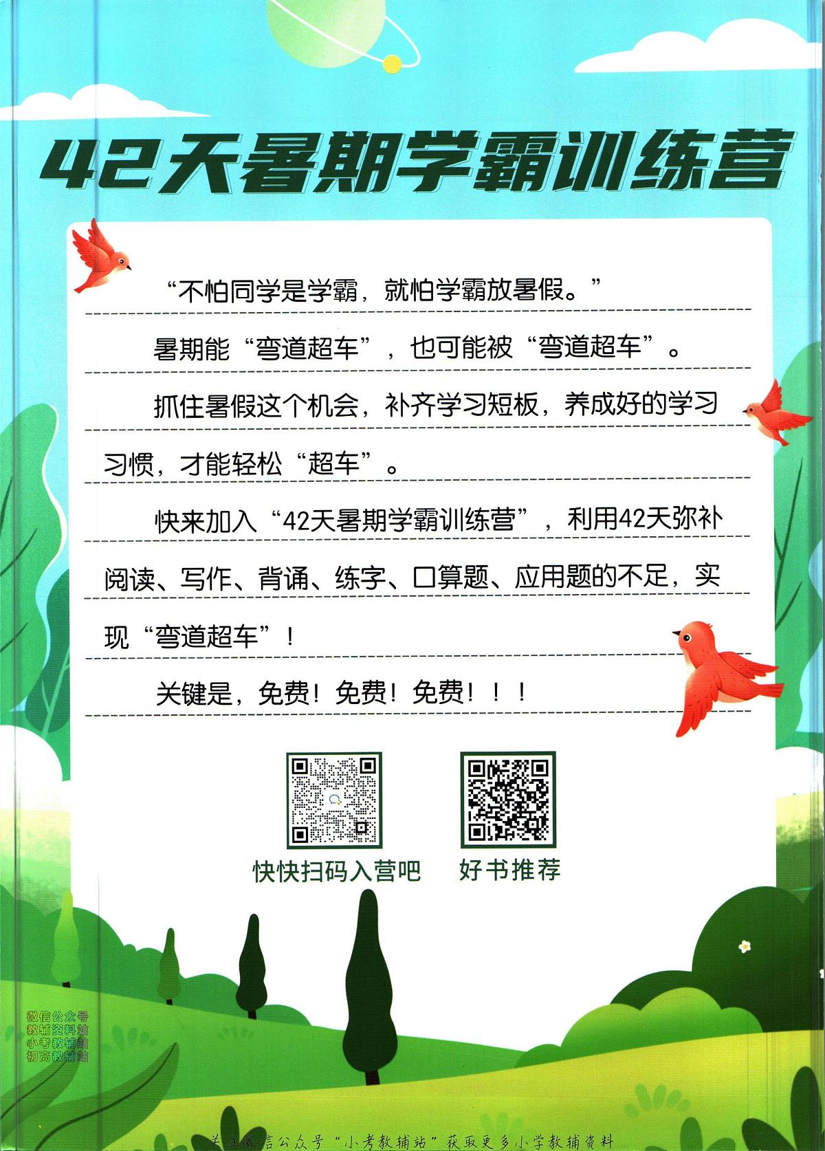 暑假作业暑假字帖三年级下学期衔接语文复习期末试卷语文第2页
