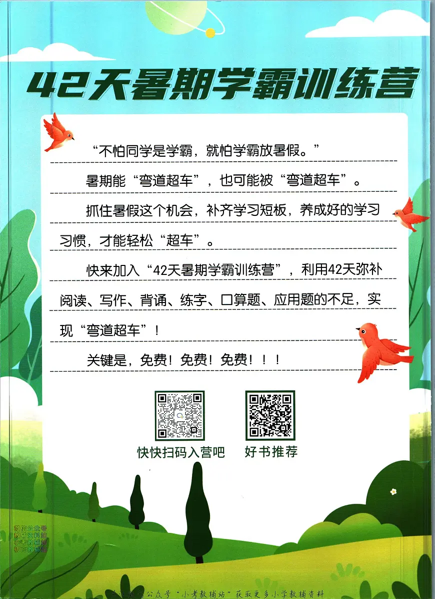 暑假作业暑假作文二年级下学期衔接语文复习期末试卷语文第2页