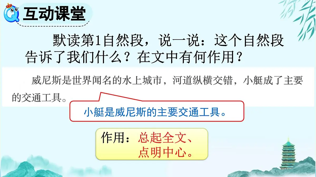 2025年春五年级语文下册第18课《威尼斯的小艇》PPT课件（统编版）第8页