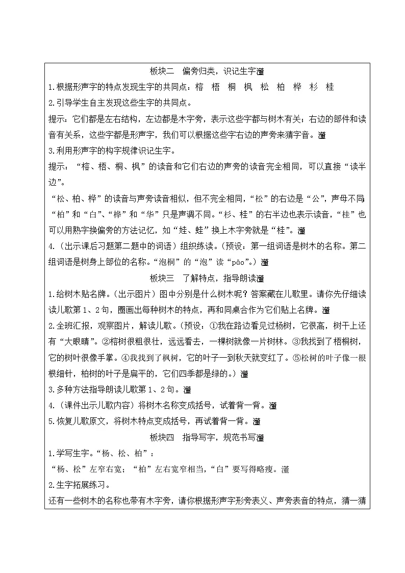 2 树之歌【教案】第2页