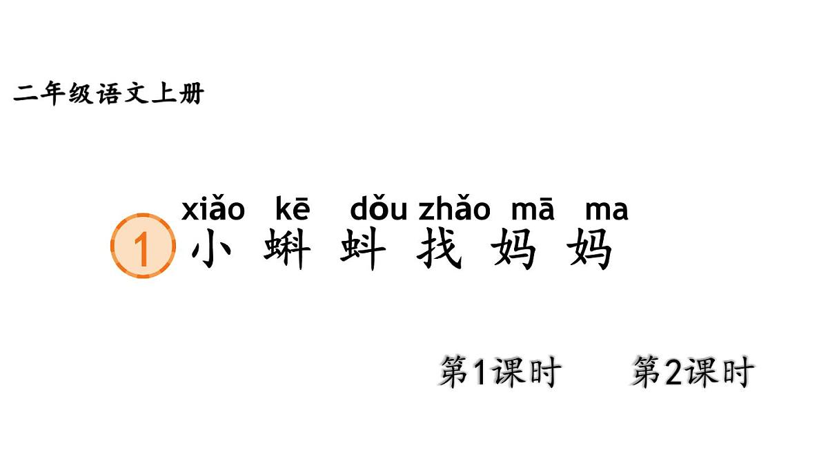 小学语文新部编版二年级上册第一单元1 小蝌蚪找妈妈教学课件（2025秋）第1页