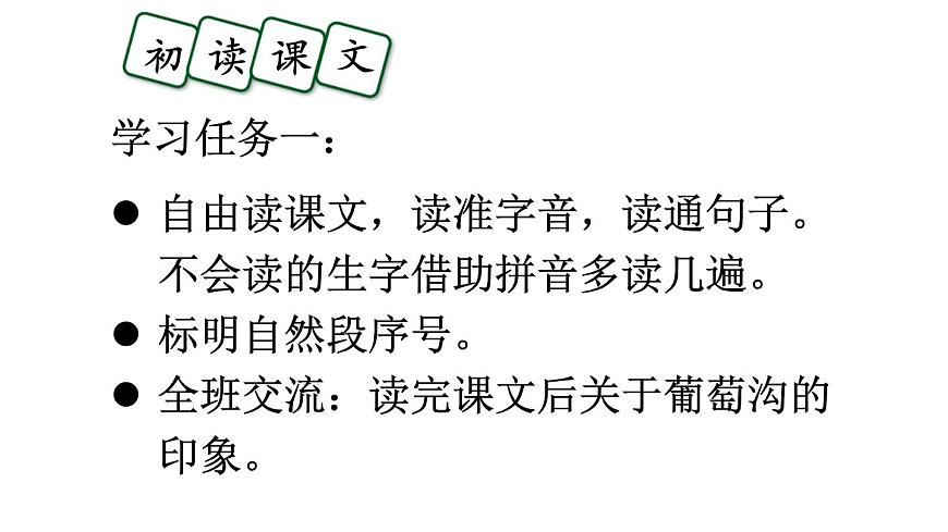 小学语文新部编版二年级上册第四单元10 葡萄沟教学课件（2025秋）第4页
