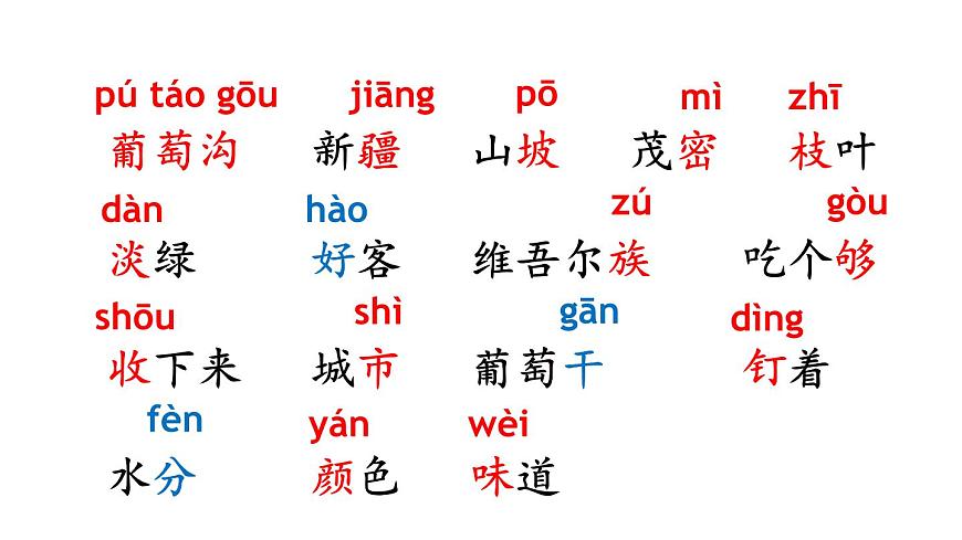 小学语文新部编版二年级上册第四单元10 葡萄沟教学课件（2025秋）第5页