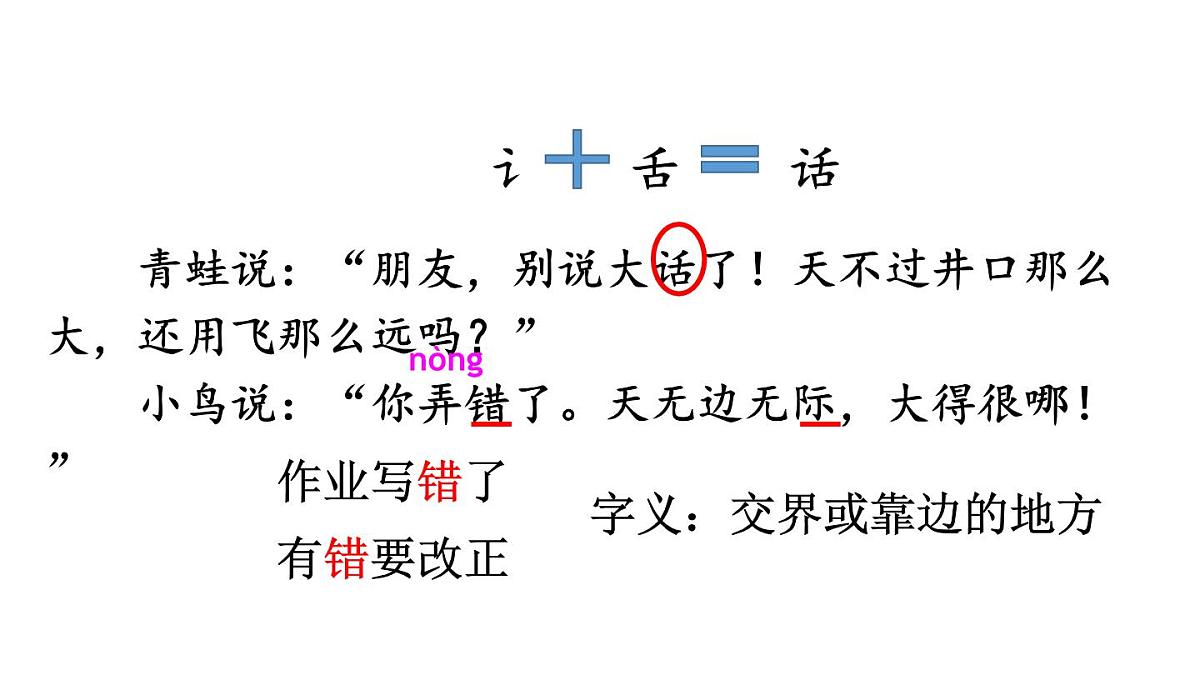 小学语文新部编版二年级上册第五单元11 坐井观天教学课件（2025秋）第7页