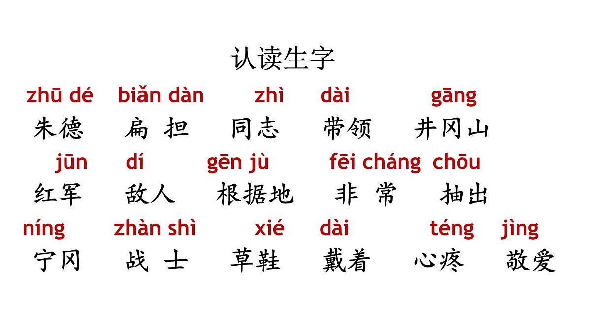小学语文新部编版二年级上册第六单元15 朱德的扁担教学课件（2025秋）第6页