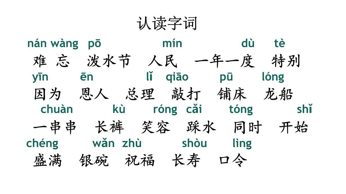 小学语文新部编版二年级上册第六单元16 难忘的泼水节教学课件（2025秋）第8页