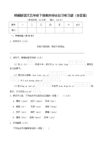 统编版语文五年级下册期末综合复习练习题（含答案）