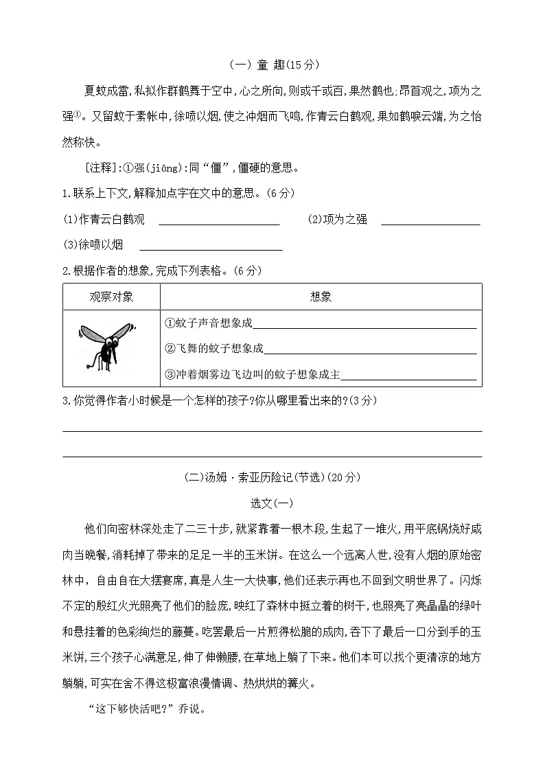 六年级下册语文小升初全真尖子生精选卷(一) 部编版 含答案第3页