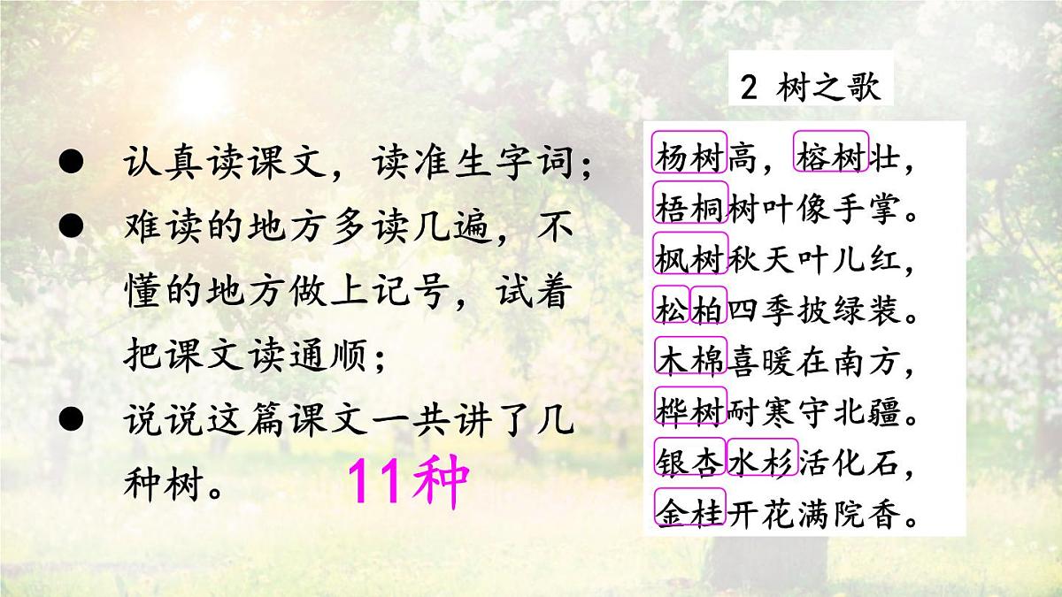 2 树之歌【课件】2025-2026学年度统编版语文二年级上册第3页