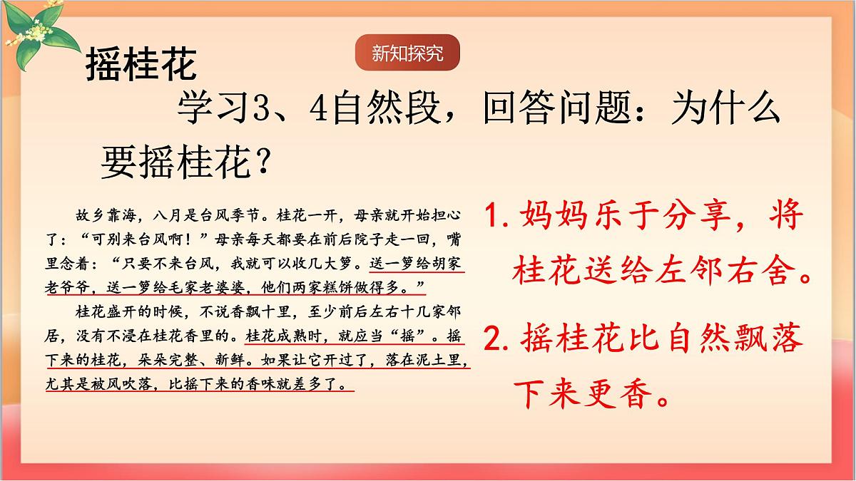 人教部编版语文五上第3课《桂花雨》第二课时 课件第3页