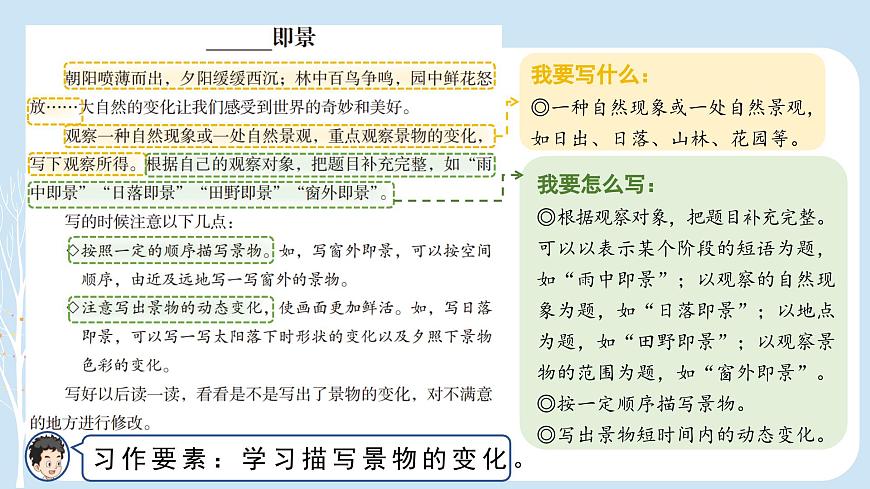 第七单元习作： ________即景（课件）2025-2026学年度统编版语文五年级上册第8页