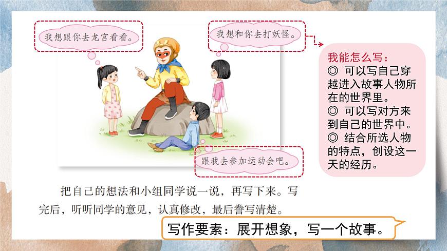 2025-2026学年度统编版语文四年级上册第四单元习作：我和_____过一天（课件）第6页