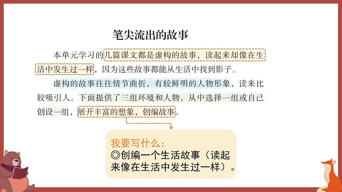 2025-2026学年度统编版语文六年级上册第四单元习作：笔尖流出的故事（课件）第4页