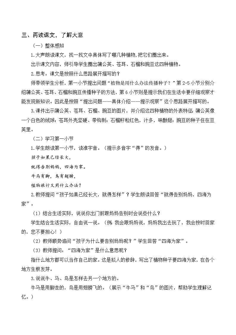 （配套教案）3.植物妈妈有办法第3页