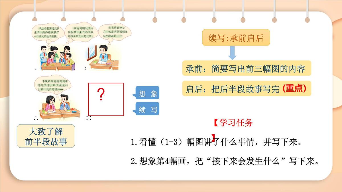2025-2026学年度统编版语文三年级上册第三单元习作：续写故事 课件第2页
