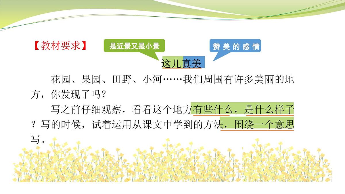 2025-2026学年度统编版语文三年级上册第六单元习作：这儿真美-课件第2页