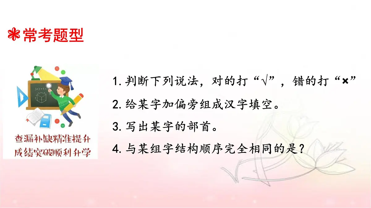 人教统编版六年级小升初语文总复习 专题二·汉字 课件第4页