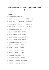 2025部编版语文六年级下册小升初特训试题（二）（附答案）