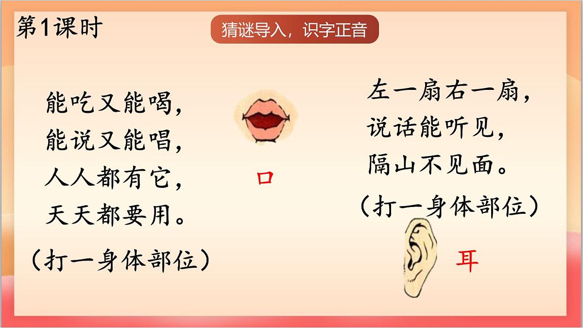统编版（2024）语文一上 识字3《口耳目手足》课件第3页