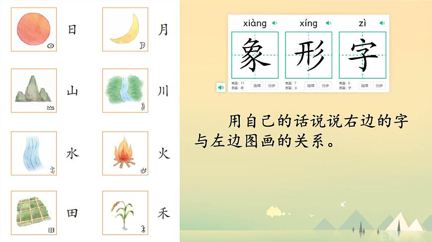 小学  语文  统编版（2024）  一年级上册（2024）  第一单元 识字4 日月山川 课件第2页