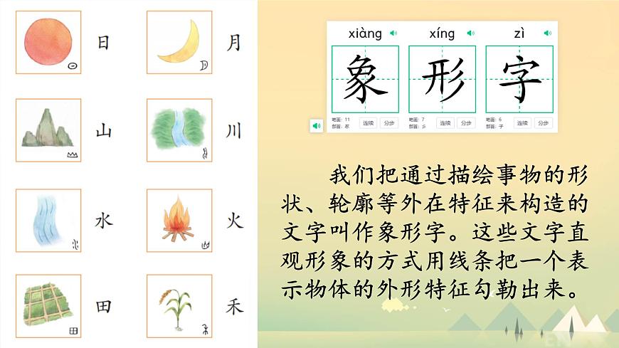 小学  语文  统编版（2024）  一年级上册（2024）  第一单元 识字4 日月山川 课件第3页