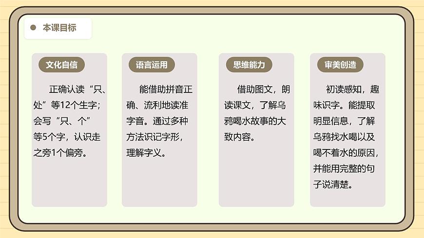 9 乌鸦喝水（第一课时）第3页