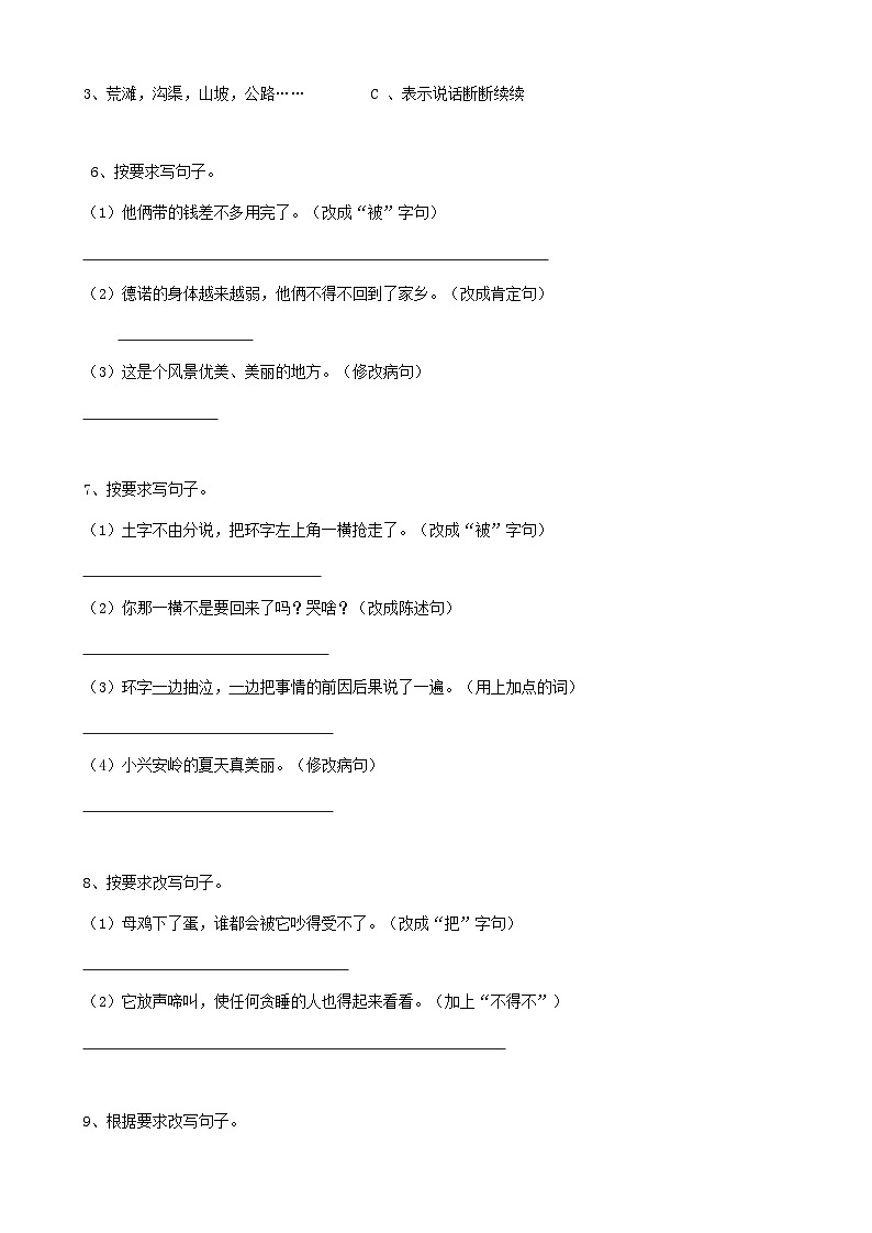 2025届六年级小升初语文专题复习-19句法句式-双重否定句-句式变换-标点符号（17P）（练习附答案解析）第2页